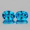 Natural Baby Swiss Blue Topaz Pair 13.55 Cts - VVS