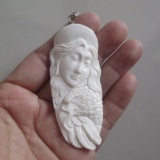 Hand Carved Eagle with Eagle Spirit Pendant