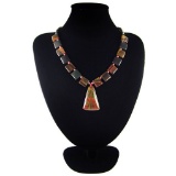 Natural Multi-Color Picasso Diamond Polished Necklace