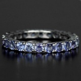 NATURAL AAA BLUE TANZANITE Eternity Band