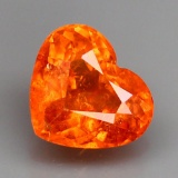 Natural Orange Spessartite Heart 1.50 Carats