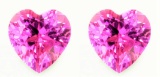 Natural Baby Pink Heart Sapphire Pair 2.25 Carats - VVS