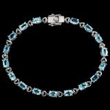 Natural Sky Blue Topaz Bracelet