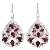 NATURAL  RHODOLITE GARNET Earrings