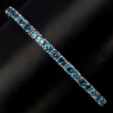 Natural London Blue Topaz 69.42 Carats Bracelet