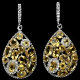 NATURAL AAA YELLOW CITRINE EARRINGS