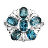 Natural London Blue Topaz Ring