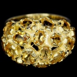 NATURAL AAA ORANGISH YELLOW CITRINE Ring