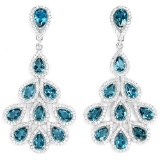 Natural AAA LONDON BLUE TOPAZ Earrings