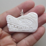 West Coast Native Carved Bear Pendant