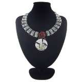 Natural Multi-Color Stone Diamond Polished Necklace