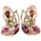 NATURAL MULTI COLOR BUTTERFLY TOURMALINE EARRING