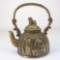 Antique Carved Copper Teapot