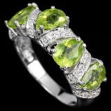 Natural Green Peridot Ring