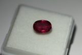Natural Oval Ruby 3.02 Cts - Untreated - Certified