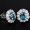 Natural London Blue Topaz Earrings