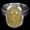 Natural Rutilated Quartz 14 x 10 MM Ring