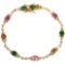 NATURAL MULTI COLOR TOURMALINE BRACELET