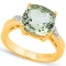 Natural Green Tea Amethyst & Diamond Ring