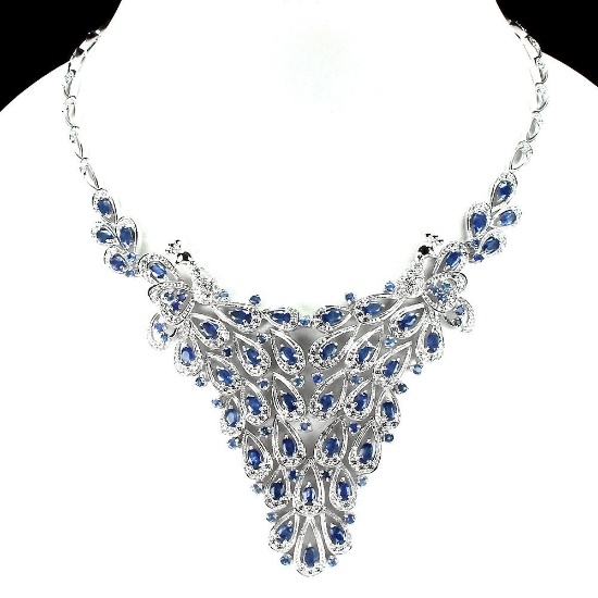 Natural Stunning Blue Sapphire 292 Carats Necklace
