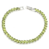 Natural Top Rich Green Peridot  82 Cts Bracelet