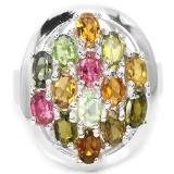 NATURAL AAA MULTI COLOR TOURMALINE 42 Ct Ring