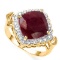 Genuine Ruby & Diamond Ring