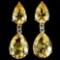 NATURAL  ORANGISH YELLOW CITRINE Earrings