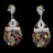 Natural Multi Color Fancy Sapphire 49 Carats Earrings