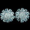 Natural SWISS BLUE TOPAZ FLOWER EARRING