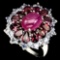 Natural Red/Pink Ruby Garnet Tanzanite 26 Carats Ring