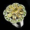 Natural Yellow Sapphire Chrome Diopside  40 Carats Ring