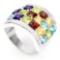 Natural Multi Gemstone Ring