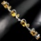 Natural Oval Yellow Citrine Garnet 64 Carats Bracelet