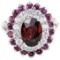 NATURAL PURPLISH PINK RHODOLITE GARNET Ring