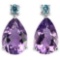 Natural PURPLE AMETHYST TOPAZ Earrings