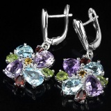 Natural Multi Gemstone EarRing