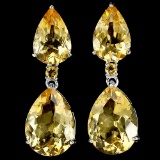 NATURAL  ORANGISH YELLOW CITRINE Earrings