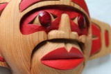 West Coast Native Sun Mask with Natural Ruby Eyes