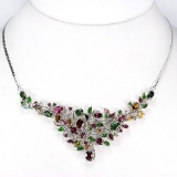 Stunning Multi Color Tourmaline Necklace
