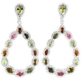 NATURAL MULTI COLOR TOURMALINE Earrings