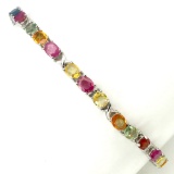 Natural Fancy Sapphire & Ruby Bracelet