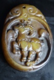 Old Chinese Jade Hand Carved Goat Pendant