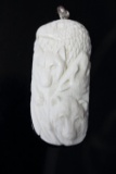 Hand Carved Eagle & Bear  Pendant