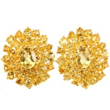 NATURAL AAA ORANGISH YELLOW CITRINE Earrings