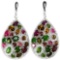 Natural TOURMALINE CHROME DIOPSIDE RHODOLITE Earrings