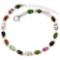 Natural Fancy Tourmaline & Chrome Dioposide Bracelet