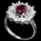 Genuine Vivid Red Ruby Ring