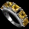 YELLOW CITRINE SQUARE-PRINCESS RING