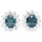 Natural London Blue Topaz 8x6 MM Earrings